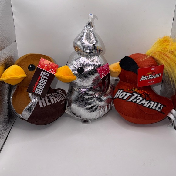 Hershey's Other - Lot of 3 Duck Candy Hershey's Kisses Hot Tamales Foodie Collectible Plushies